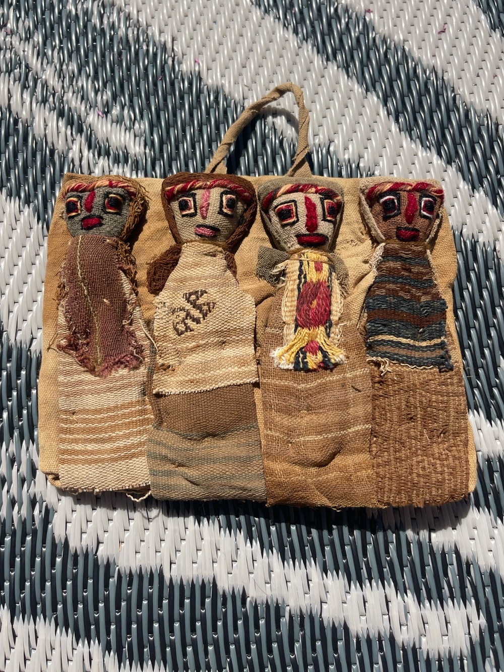 Vintage Peruvian Chancay Cloth Funeral Doll Burial Ritual Folk Art
